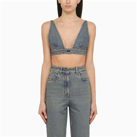 prada fake jeans|prada denim bralette.